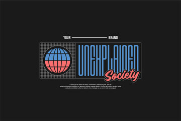 Vector streetwear style concept modern graphic tee design templates ideas
