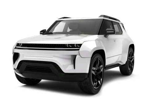 Electric car in concept, EV car isolated	
