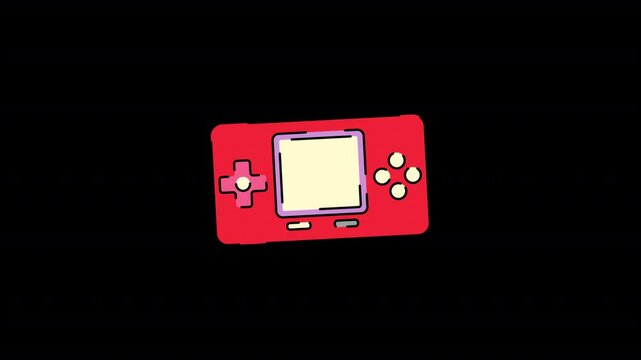 Cute Game Console for Kids Motion Graphic Video HD Alpha Channel