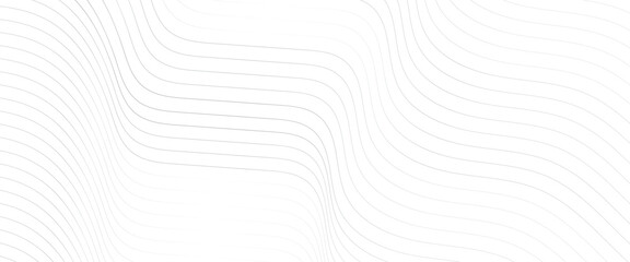 Vector white minimal seamless wavy lines pattern abstract background.