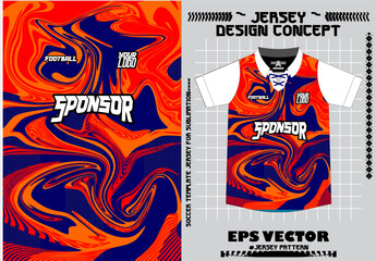 Fabric textile for Sport t-shirt ,Soccer jersey mockup for football club. uniform front view.