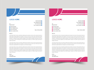 corporate modern creative  geometric letterhead design vector template. 