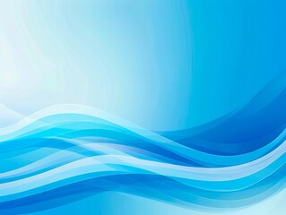 Fototapeta premium Blue wave background with white waves.