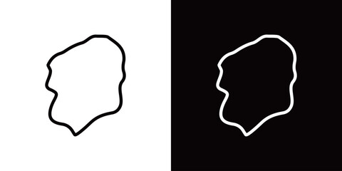 シンプルな日本の栃木県のラインアイコン