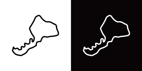 シンプルな日本の福井県のラインアイコン