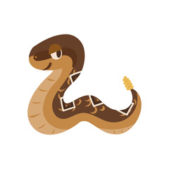 ガラガラヘビ。フラットなベクターイラスト。
Rattlesnake. Flat vector illustration.