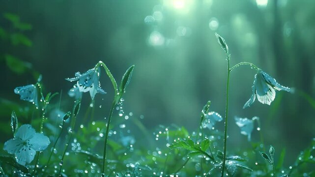 Tiny droplets of dew cling to the delicate wings of the forest spirits as they flit from flower to flower their gentle laughter echoing like wind chimes in the quiet dawn.