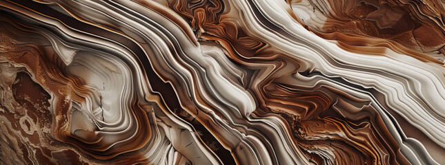 a texture with brown and white swirly pattern, layered lines, geological forms, flowing draperies,...