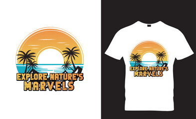 Beach summer t shirt design. Summer sublimation t shirt Vector illustration.