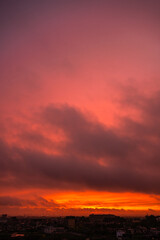 夕焼けの層雲
