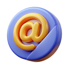 Fototapeta premium e mail email cartoon 3d rendering illustration , isolated on transparent background