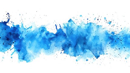 A blue line with splatters of paint on it. Generate AI image