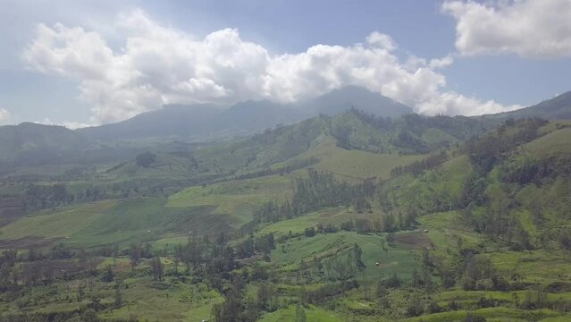 beautiful view of the wurung crater, east java