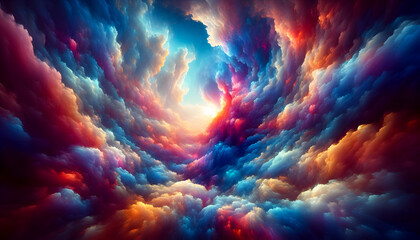 color full Cloud abstract movement. Vision of beauty and imagination. Sky full of wonder and fantasy.