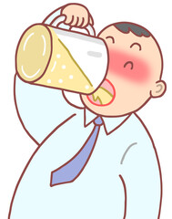 病気・疾病のイラスト - アルコール依存症・酒飲み・アルコール中毒