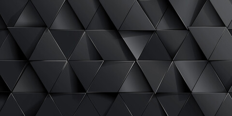 Obraz premium Schwarze geometrische Formen als Werbebanner