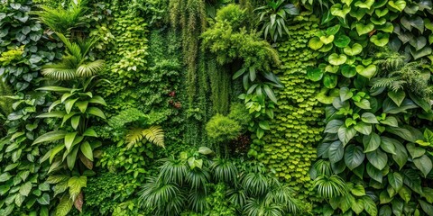 Green vertical garden wall with lush foliage, ideal for eco-friendly design , vertical garden, green wall, plants, sustainability, eco-friendly, nature, environment, gardening, urban
