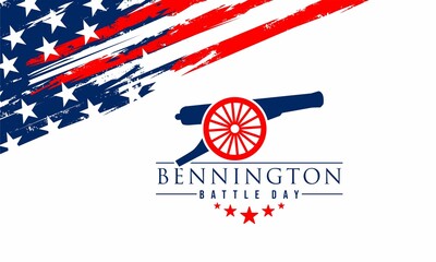 Bennington Battle Day template design vector , observed on 16 August annually to honour the Battle of Bennington which took place on 16 August, 1777 