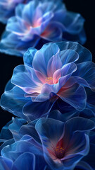 Obraz premium a soothing and smooth background image with most satisfying gradients in blue colors,generative ai
