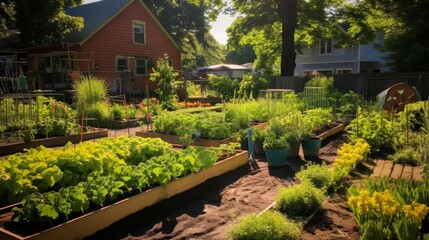 fresh organic vegetable cultivation house yard.