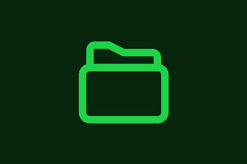 online folder illustration. Vector illustration in flat style design.	
