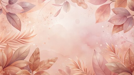 Soft pink floral pattern with earth-toned leaves , watercolor, flowers, seamless, pattern, soft pink, blooms, rich, earth-toned, leaves, botanical, elegant, feminine, decorative, background