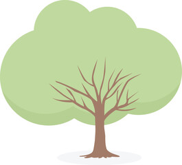 Green Tree Icon Isolated on White Background