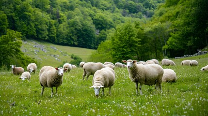 Fototapeta premium sheep in the field, sheeps, sheeps on nature, nature, sheep.