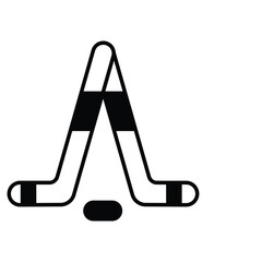 hokey icon with white background vector stock illustration