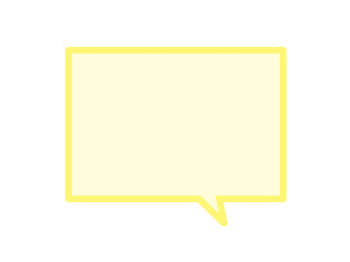 漫画の黄色い線の四角い吹き出し