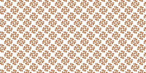 Golden vector floral seamless pattern. Abstract luxury geometric ornamental texture with small flower silhouettes. Gold and white simple ornament in oriental style. Vector illustration.