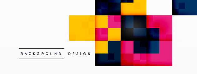 Dynamic colorful squares background. Vector Illustration For Wallpaper, Banner, Background, Card, Book Illustration, landing page