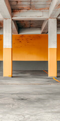 Warehouse storage building in contrasting colors. Commercial Real Estate concept image.