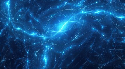 Abstract background with bright blue glowing lines creating an infinite pattern, symbolizing limitless potential.