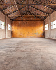 Warehouse storage building in contrasting colors. Commercial Real Estate concept image.