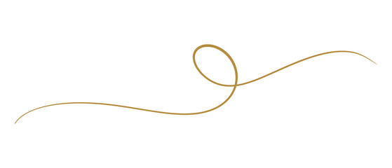 Gold Text Divider Isolated on White