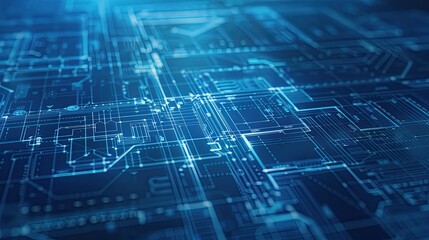 Obraz premium Technical blueprints in abstract innovation