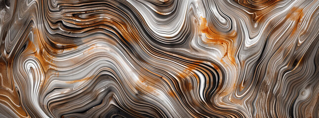 Fototapeta premium a texture with brown and white swirly pattern, layered lines, geological forms, flowing draperies, low contrast.generative ai
