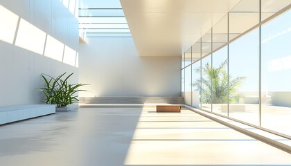 Bauhaus Inspired Studio, Clear Midday, Architectural Simplicity,