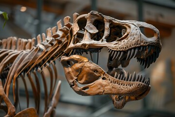 Majestic Tyrannosaurus Rex Skeleton on Display at the Natural History Museum