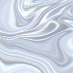 Silver Metalic Abstract Iridescent Holographic Silk Background 