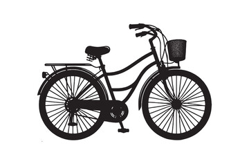 Fototapeta premium Bicycle Icon vector silhouette Illustration artwork