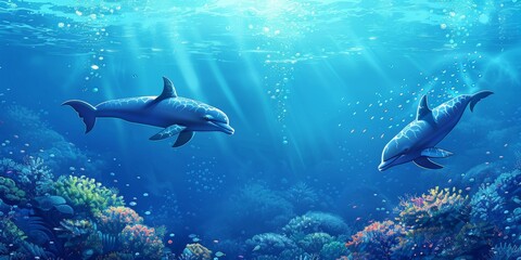Obraz premium beautiful world ocean day background