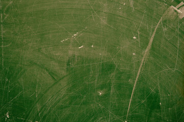 Copy space green board. Chalk scribbles on a math board. Blackboard, formulas, shapes, geometry....