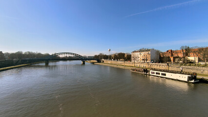 Obraz premium Krakow city in Poland in bright winter day