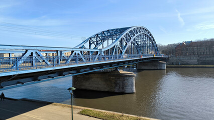 Naklejka premium Krakow city in Poland in bright winter day