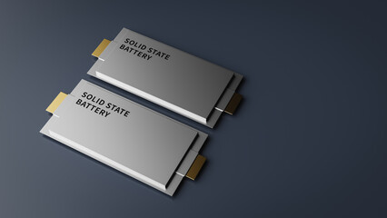 solid state battery concept backgrounds.3d rendering