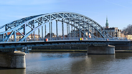 Naklejka premium Krakow city in Poland in bright winter day