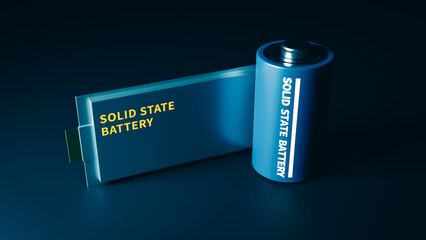 solid state battery concept backgrounds.3d rendering