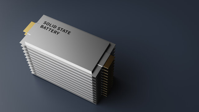 solid state battery concept backgrounds.3d rendering
